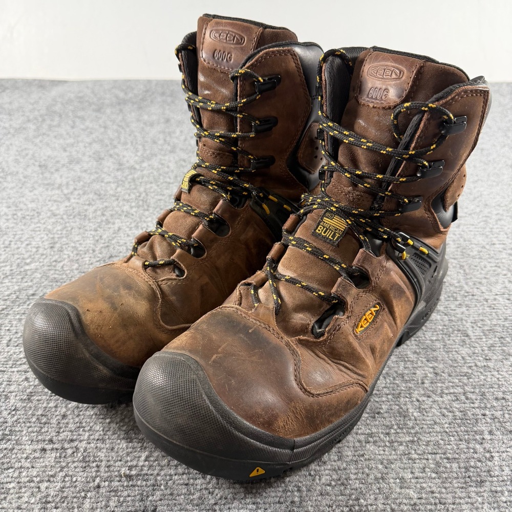 Keen Utility Work Boots Mens 11.5 Brown Waterproof 600g Insulated Carbon Toe